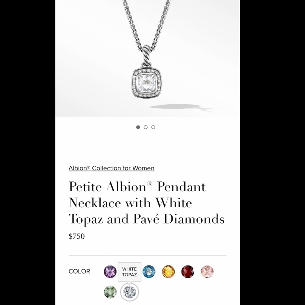 David Yurman Petite Albion Pendant Necklace